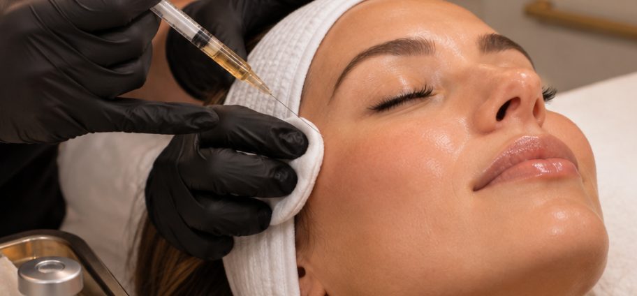 An injector treating a relaxed client