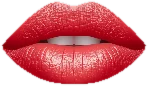 Red glossy lips